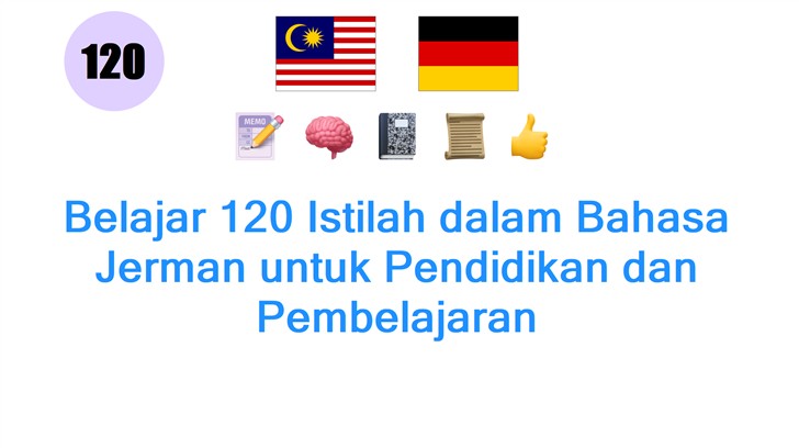 Belajar 120 Istilah dalam Bahasa Jerman untuk Pendidikan dan Pembelajaran